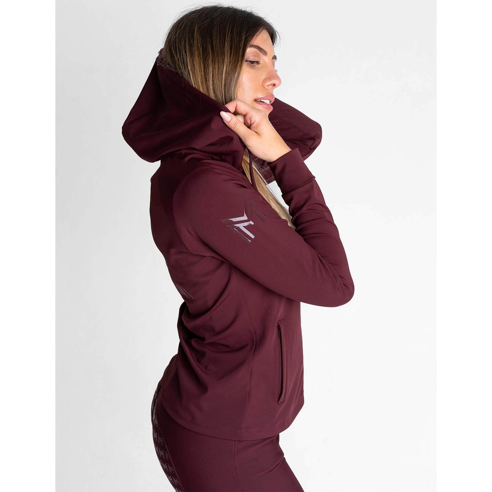 Hoodie Damen Reflection Zip Kapuzenpullover