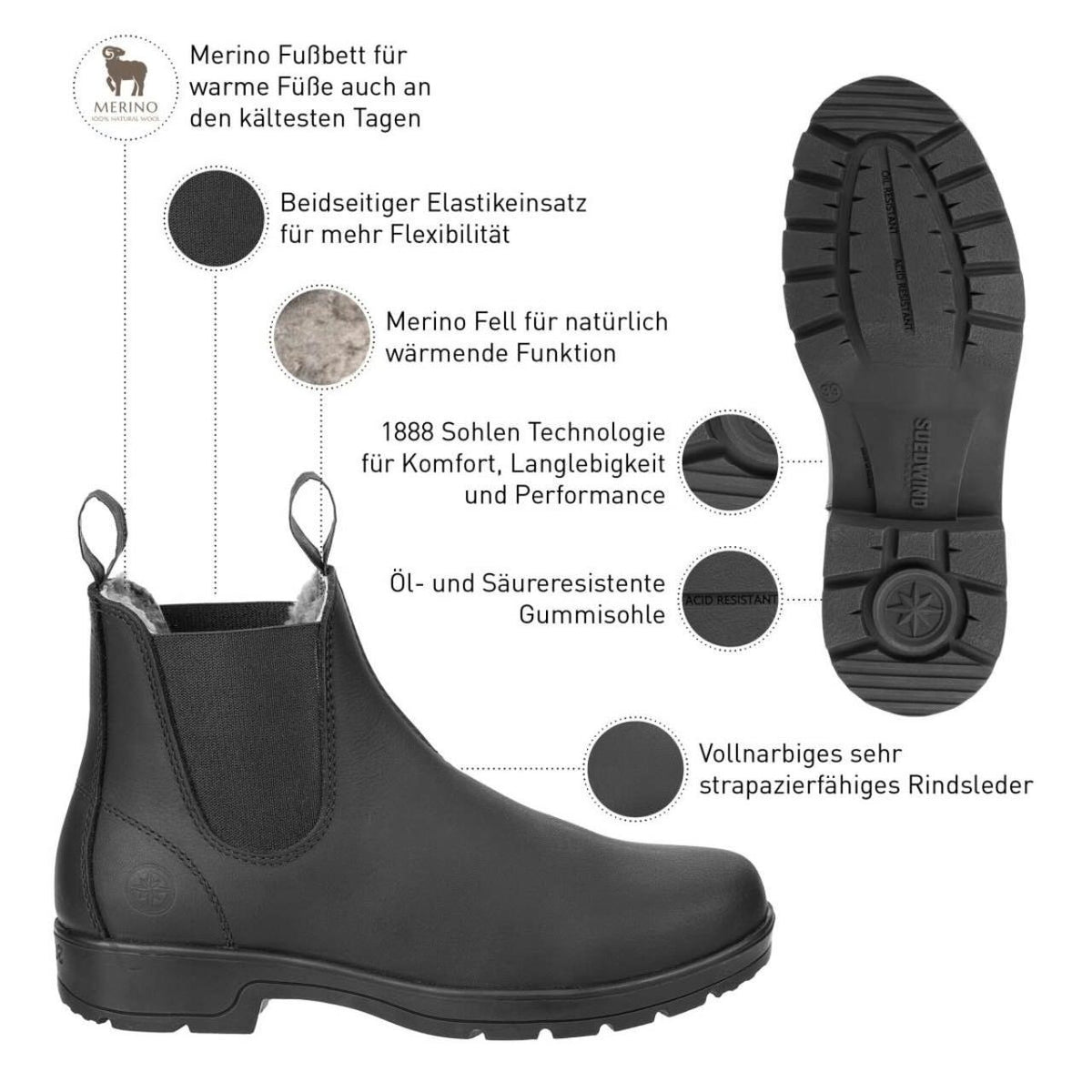 Stiefelette 1888 Australian Classic Merino Winterstiefelette