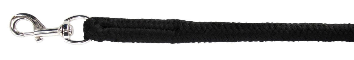 Covalliero Führstrick Baumwolle, Schwarz, Detailaufnahme des Produkts auf weißem Hintergrund.