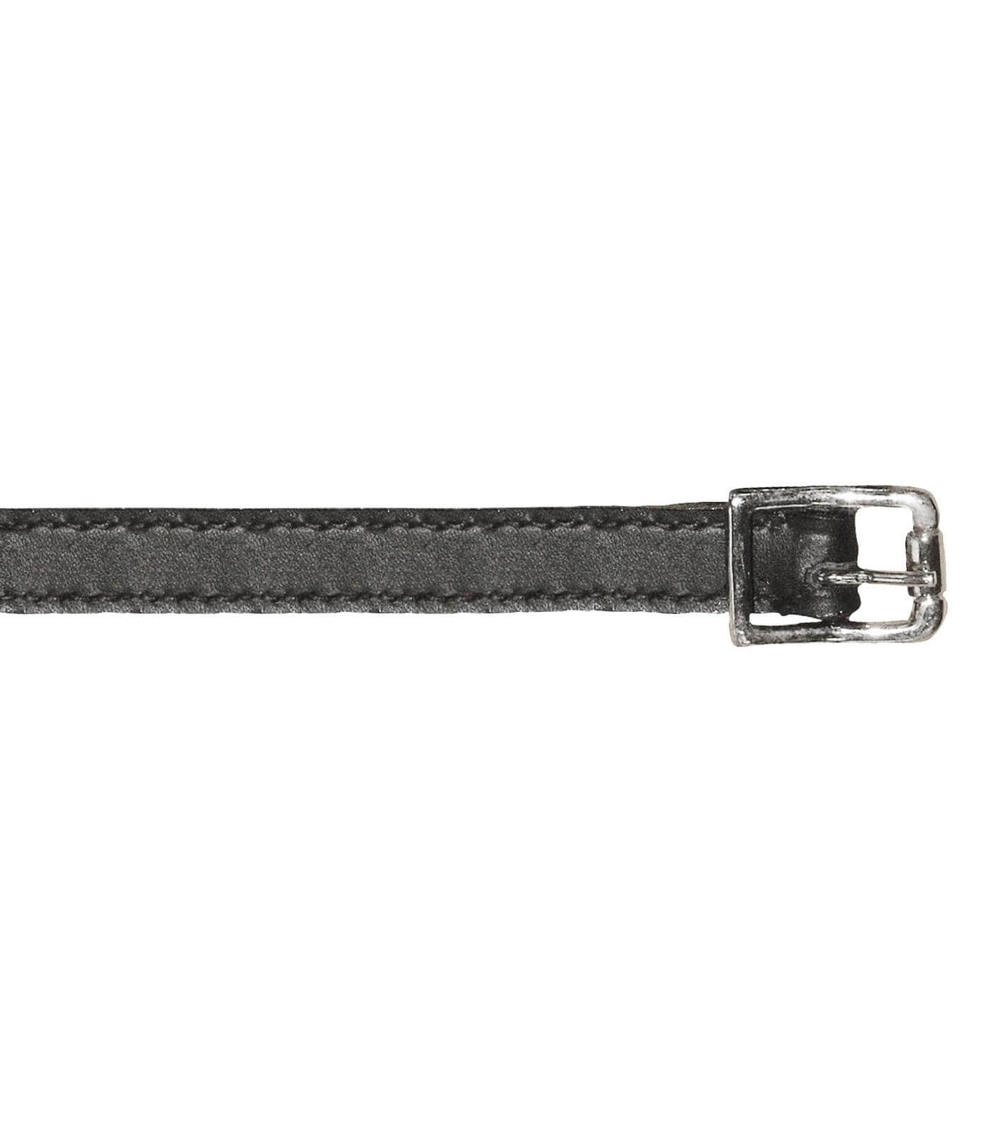 Sporenriemen Leder, schwarz, ca. 46 cm