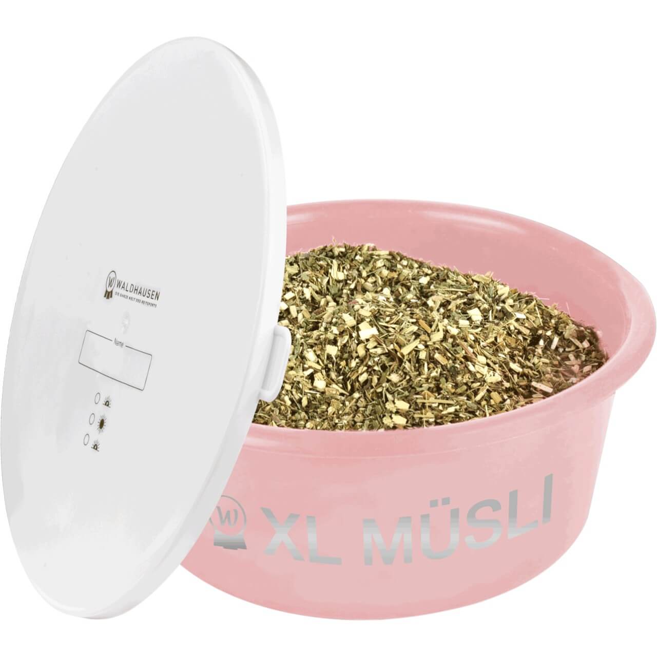 Müsli-Schale XL mit Deckel Futterschüssel Pferd