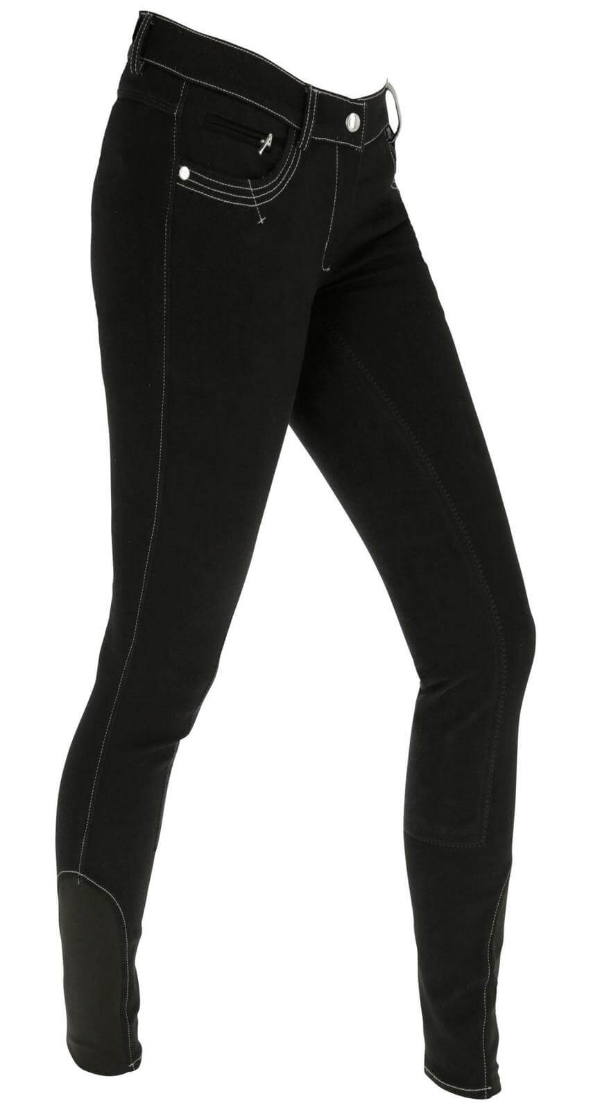Reithose Damen BasicPlus LS Damenreithose Vollbesatz Kunstleder