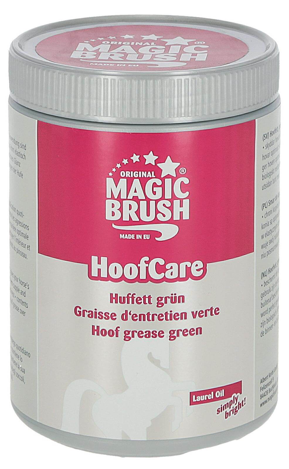 Magic Brush Huffett Hufpflege, grün, Produkt allein auf weißem Hintergrund.