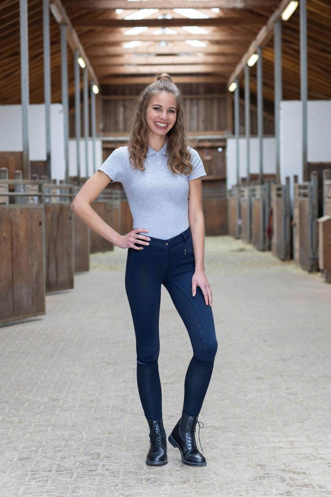 Reithose Damen Full-Grip Organomic Damenreithose Vollbesatz