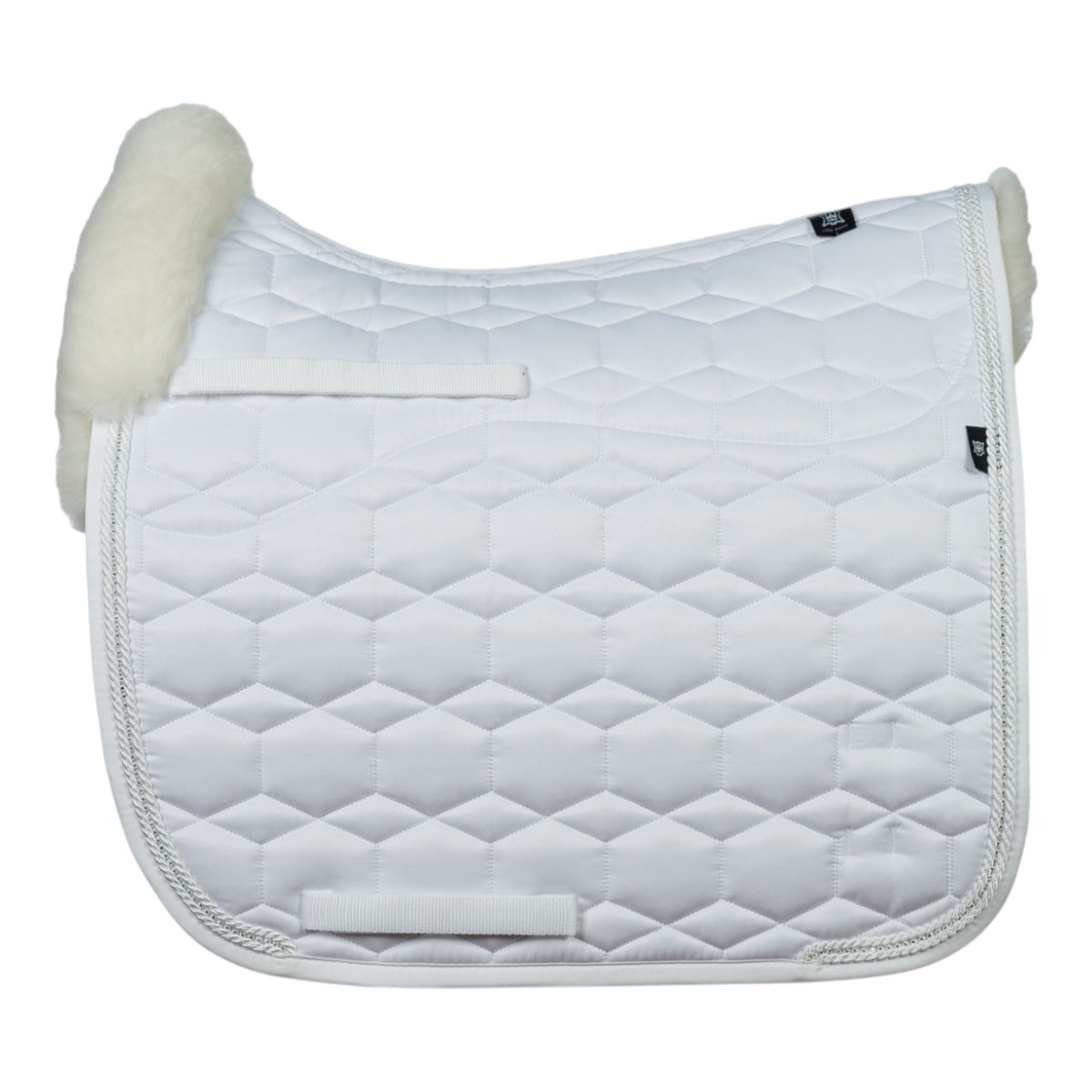 Dressurschabracke Konfiguration Weiß Crystal Glanz Turnierschabracke, Weiß, Produkt allein.