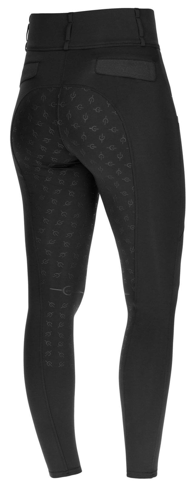 Covalliero Reitleggings Damen Full-Grip HighWaist Damenreitleggings Vollbesatz, Schwarz, Produkt allein.