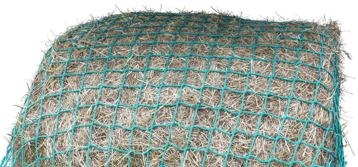 KERBL Futtersparnetz Heunetz, türkis, Produkt allein mit Heuballen.