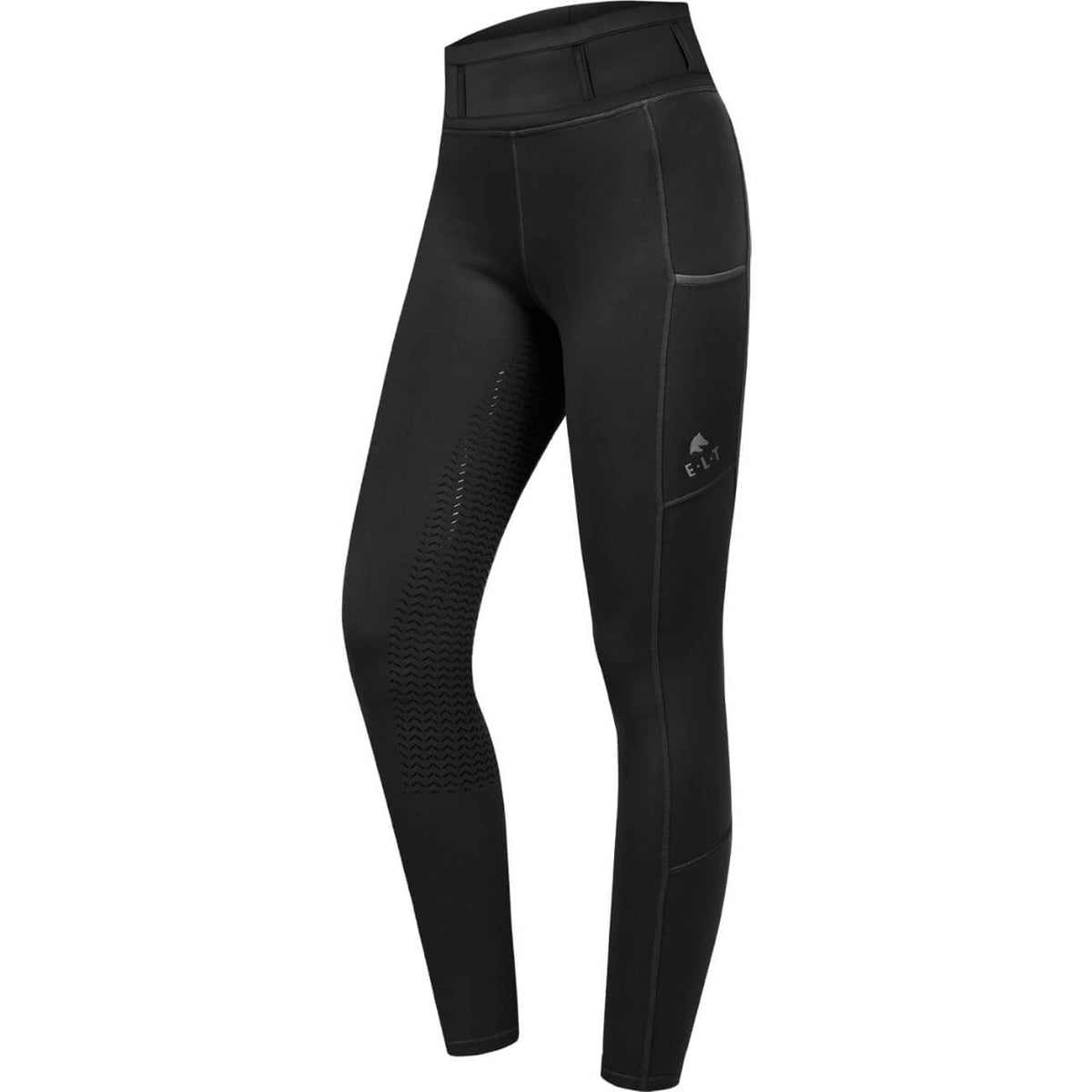 E.L.T Reitleggings Full-Grip Damen Ella Reithose, Schwarz, Produkt allein.