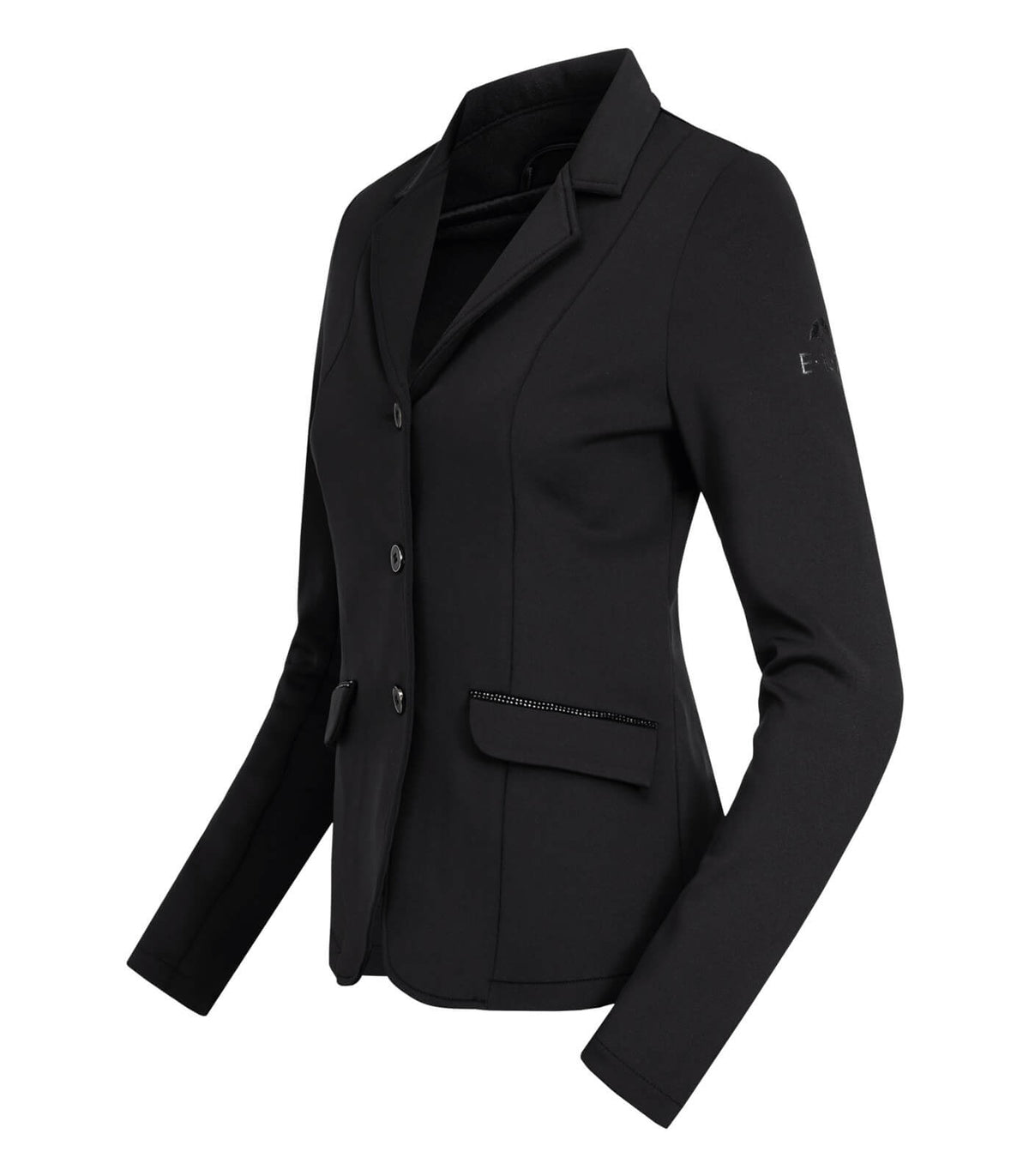 Turnierjacket Lina Kinder, Schwarz, Produkt allein auf weißem Hintergrund.