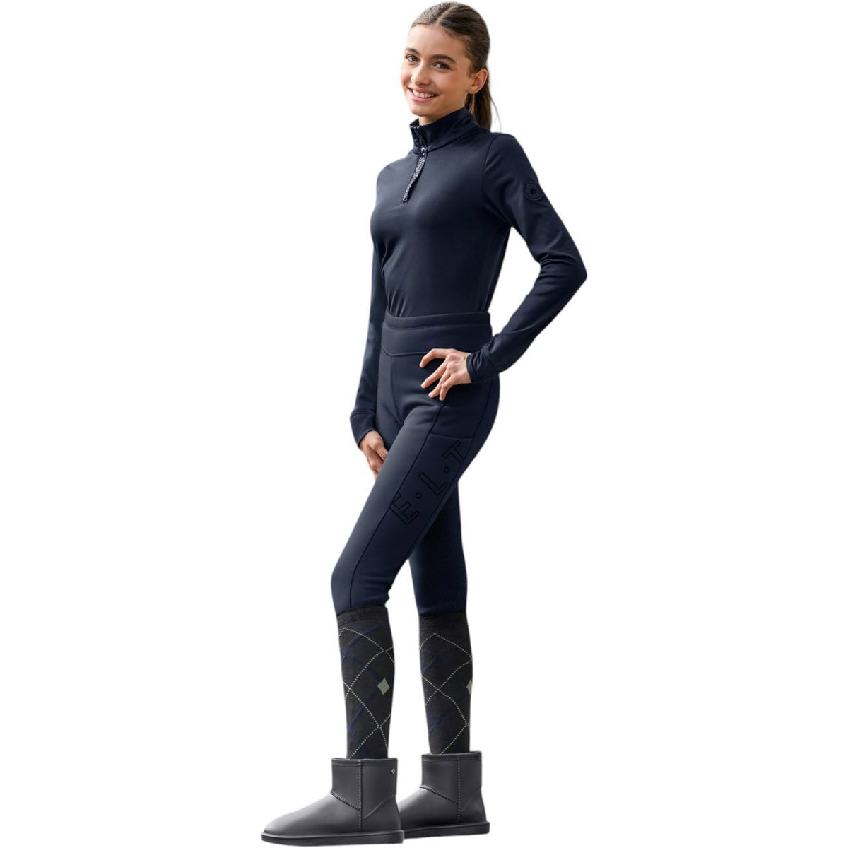 Reitleggings Kinder Full-Grip Rica Thermo Teddy Winterreitleggings