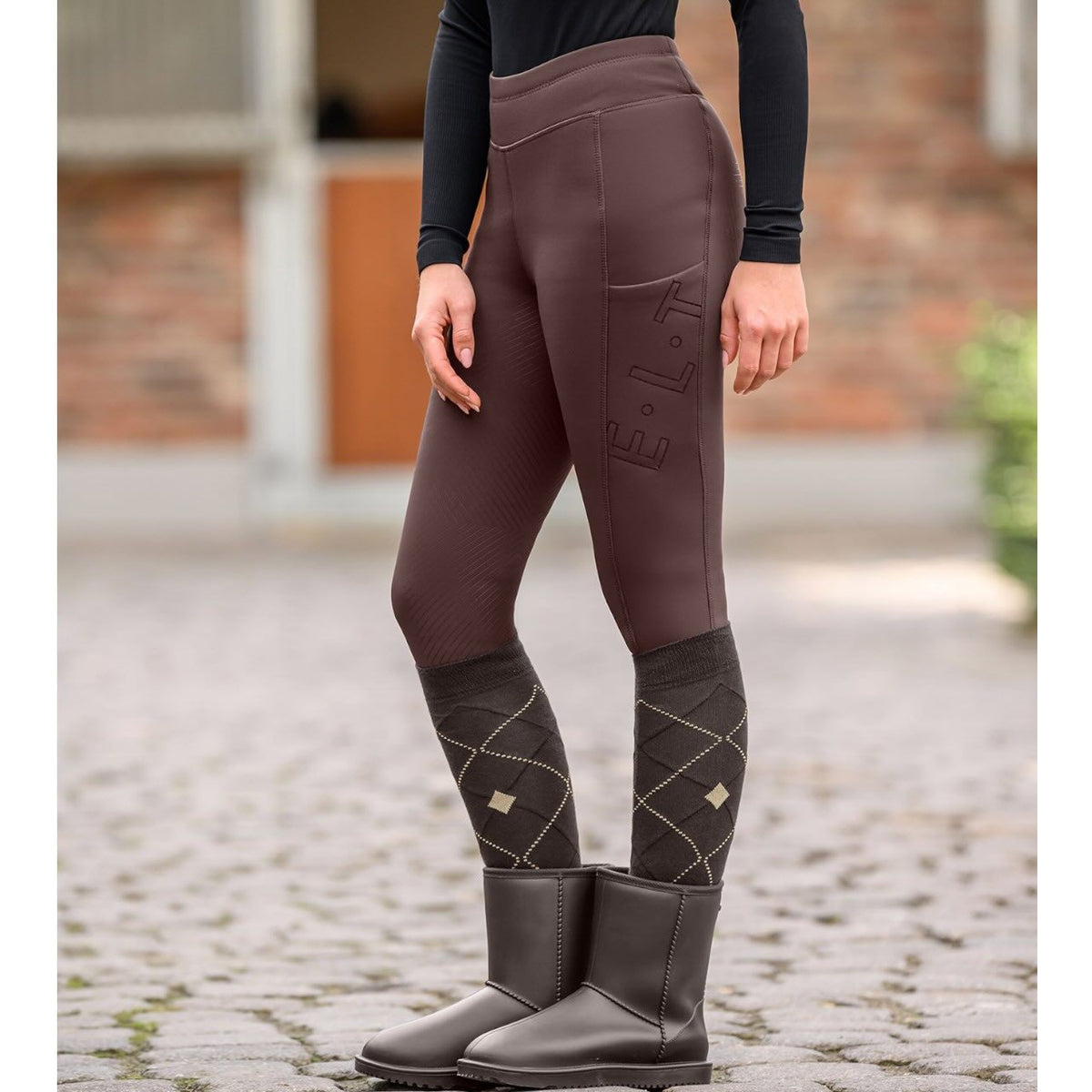 Reitleggings Kinder Full-Grip Rica Thermo Teddy Winterreitleggings
