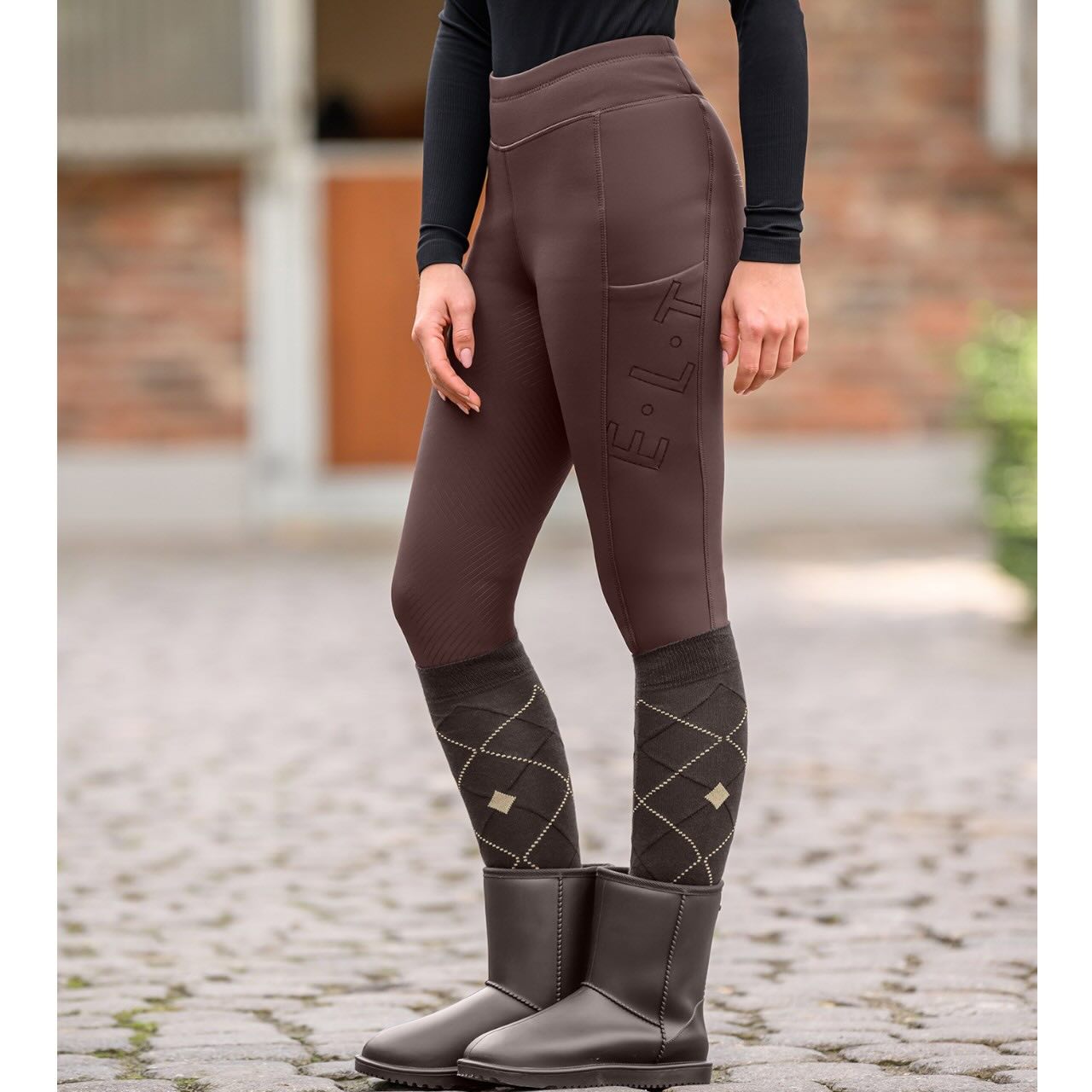 Reitleggings Damen Full-Grip Rica Thermo Teddy Winterreitleggings