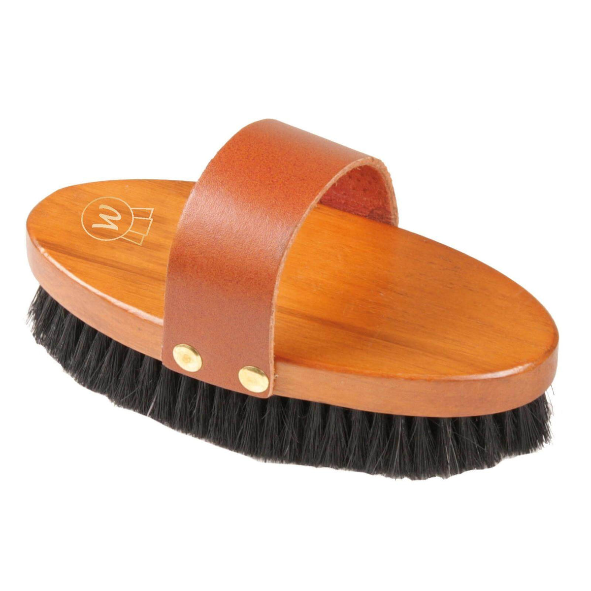 HW Kardätsche 18,5 cm, Naturborsten 3 cm, braun, Produkt allein auf weißem Hintergrund.