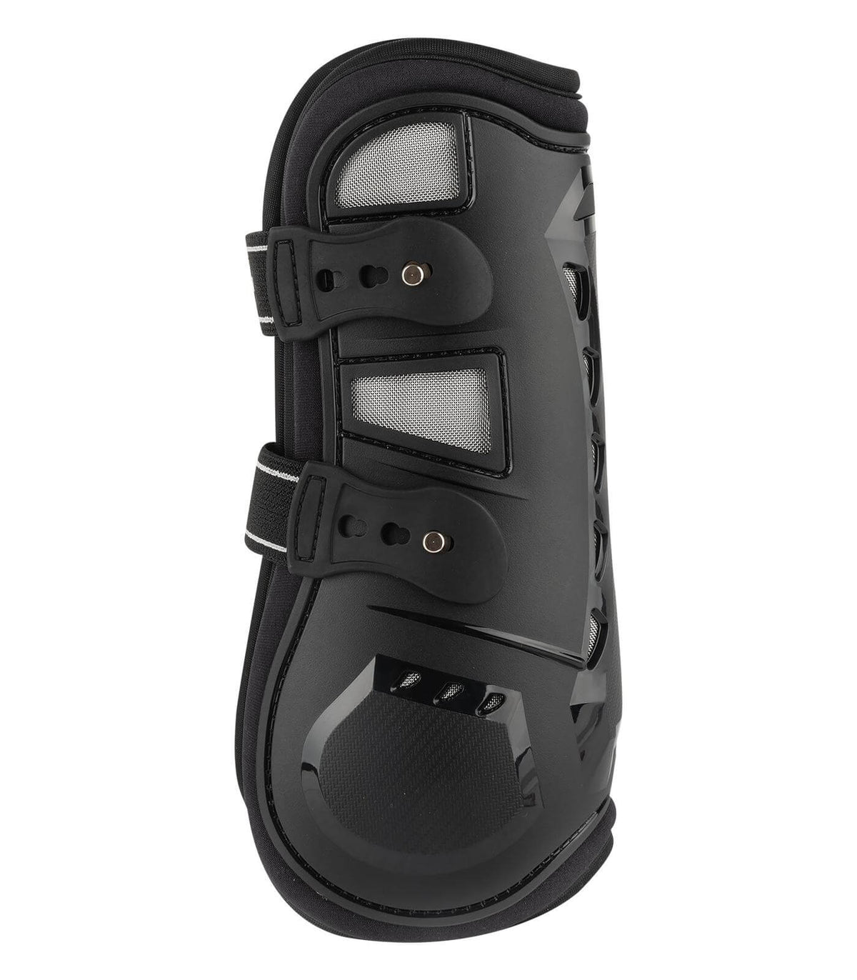 Gamasche Memory Foam Pro, Schwarz, Detailaufnahme einer einzelnen Gamasche auf weißem Hintergrund.