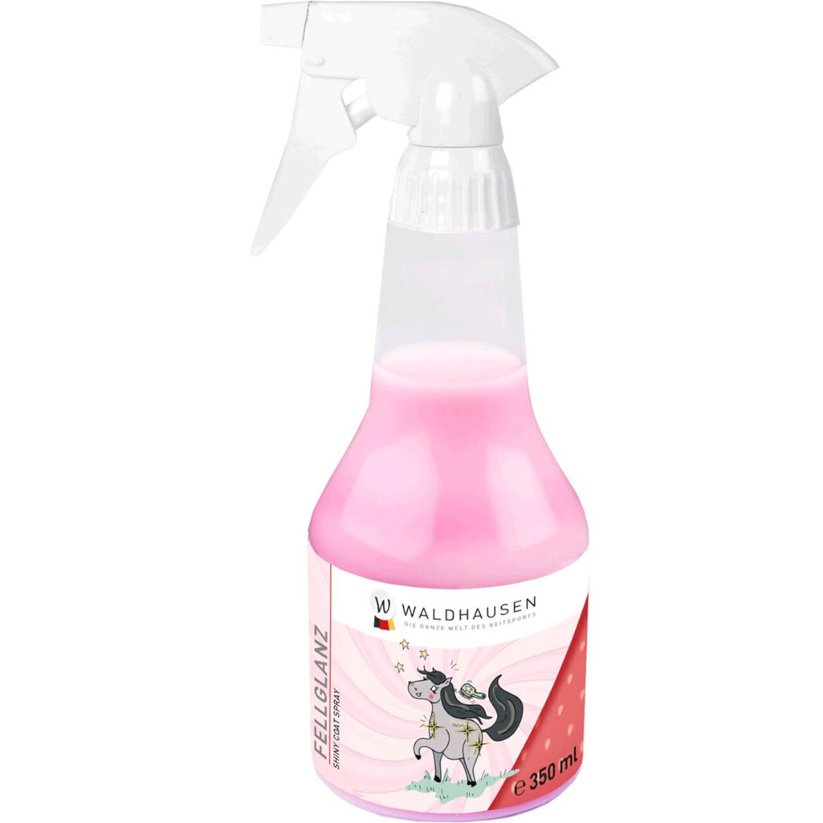 Waldhausen Mähnenpsray Kids Fellglanz Spray Glanzspray, Pink, 350 ml, Produkt allein auf weißem Hintergrund.