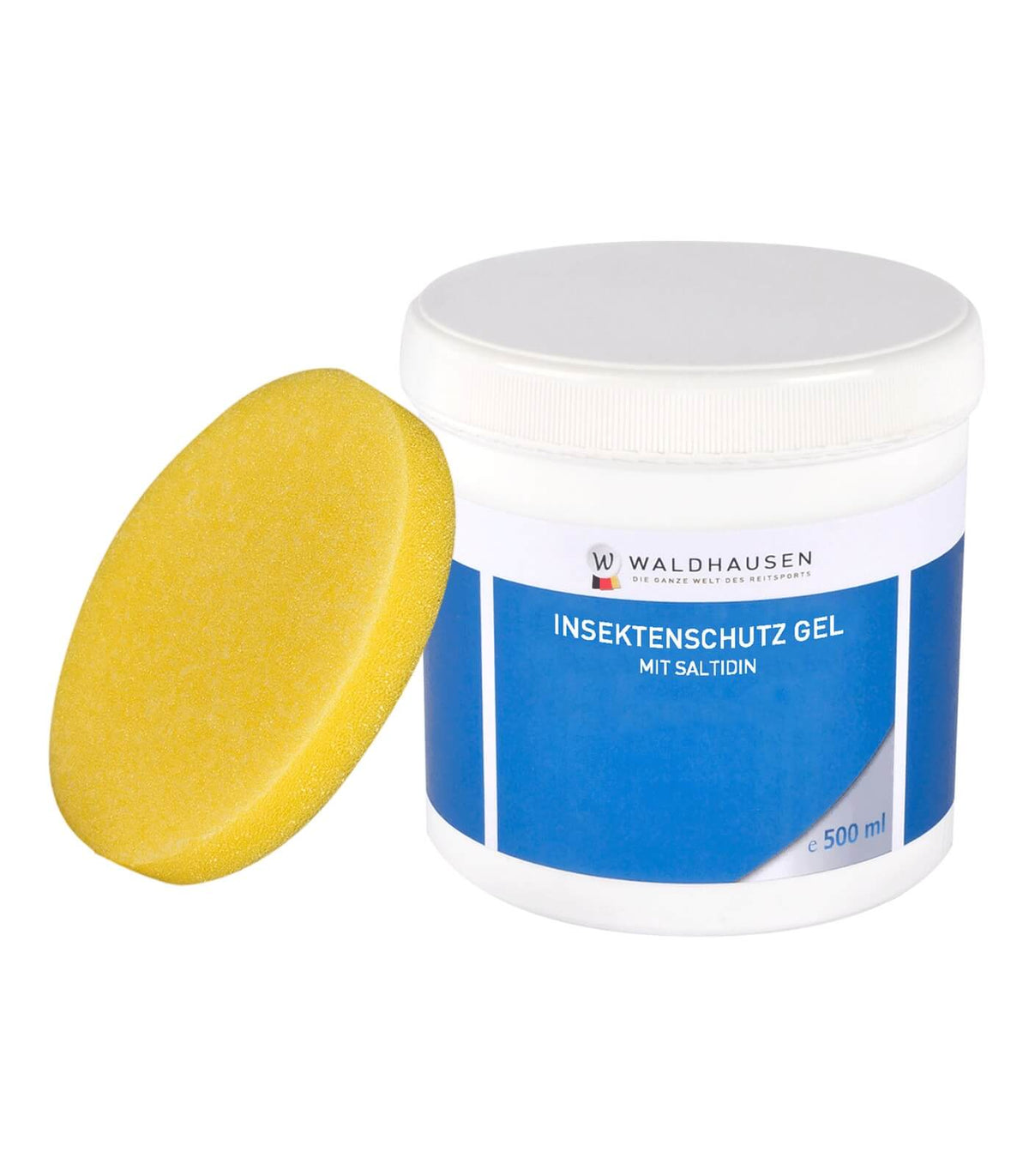Waldhausen Insektenschutzgel 500 ml, Produkt allein mit geöffnetem Deckel auf weißem Hintergrund.