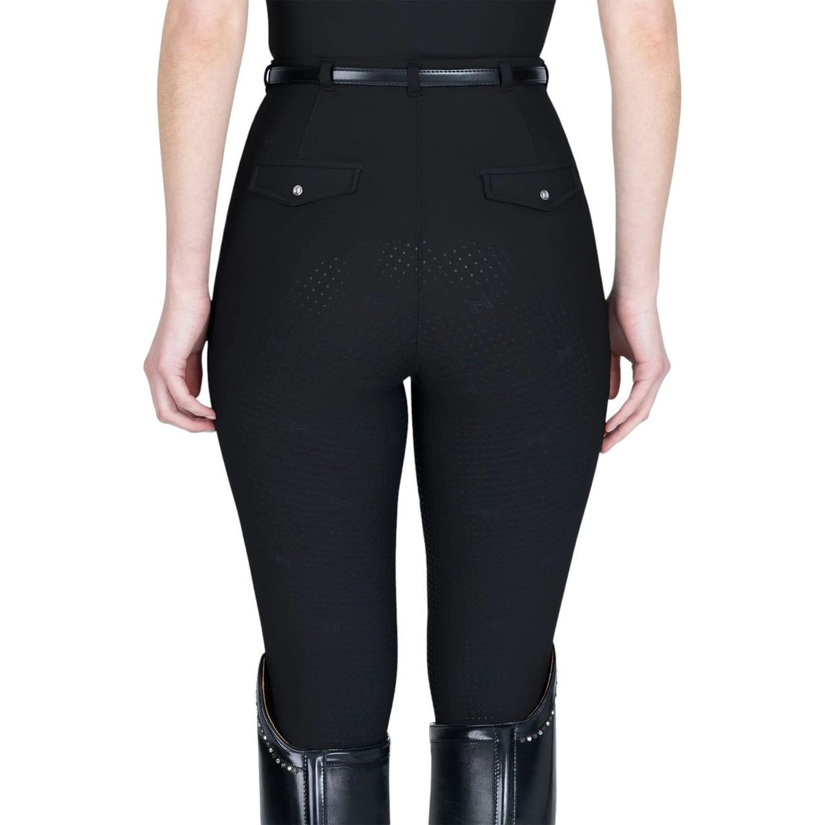 Reitleggings Damen Full Grip Velya + Gürtel