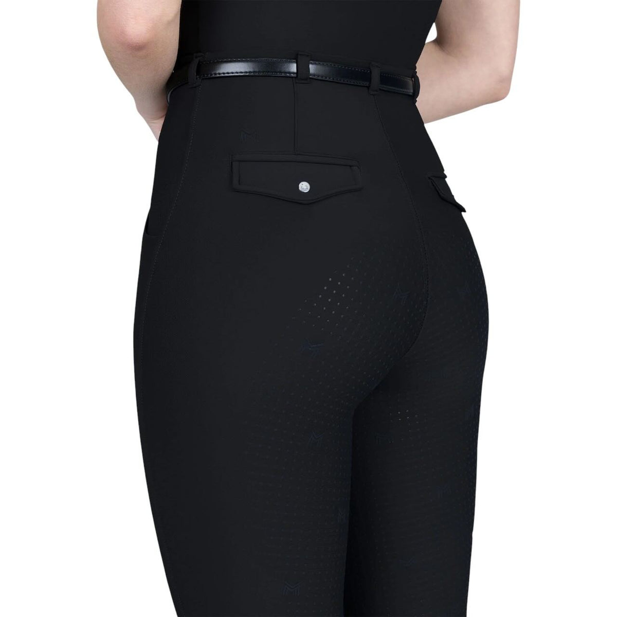 Reitleggings Damen Full Grip Velya + Gürtel