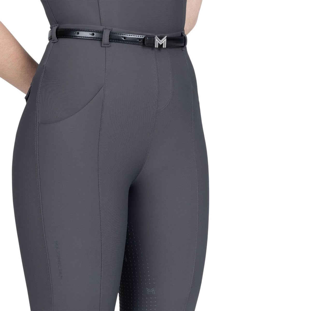 Velya női teljes szilikonos lovaglóleggings + öv