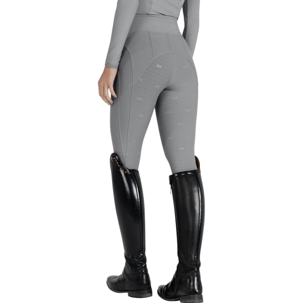 Reitleggings Damen Full-Grip Outline Damenreitleggings