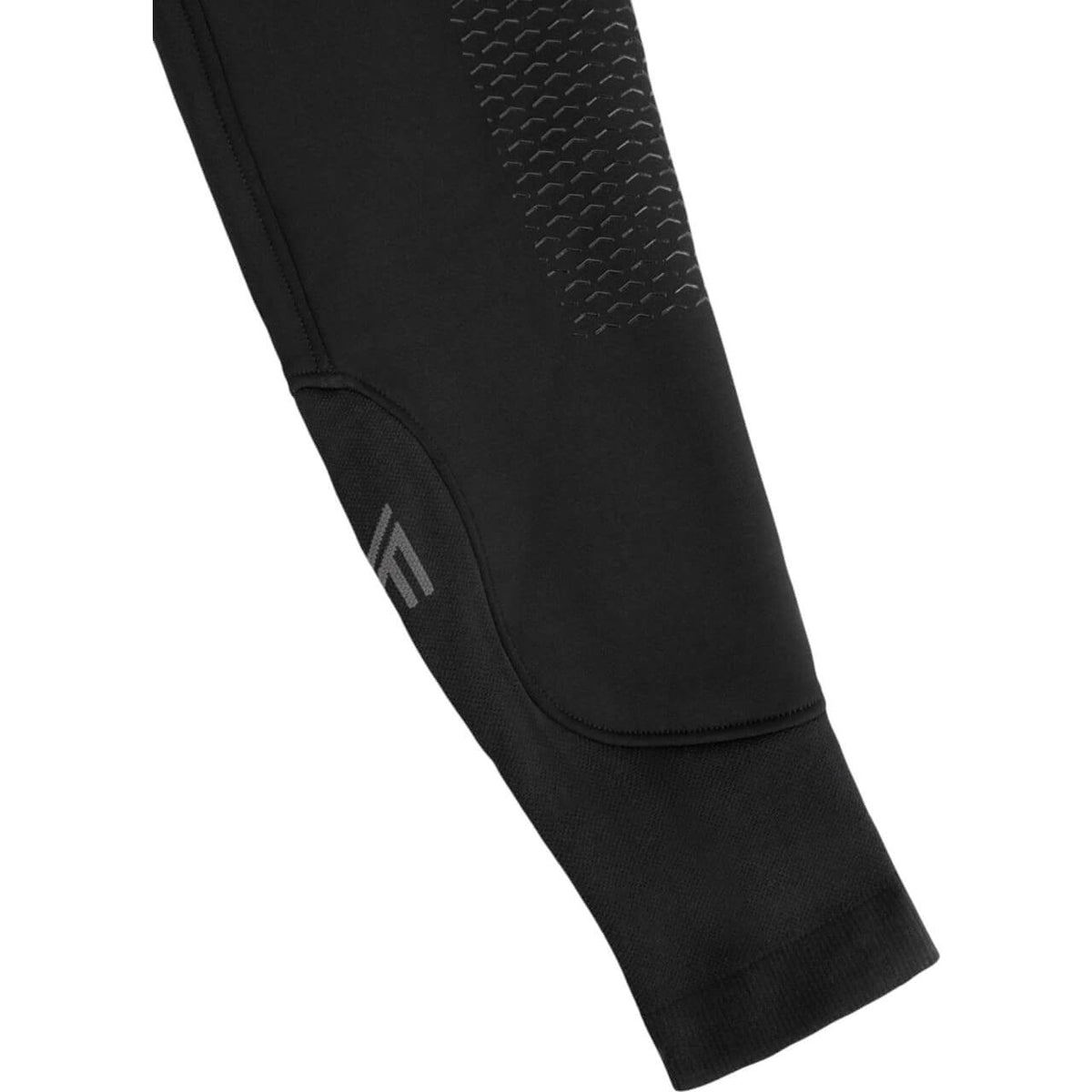 Reithose Damen Full-Grip Arctic Fleeced Breeches, Schwarz, Detailaufnahme am Bein.