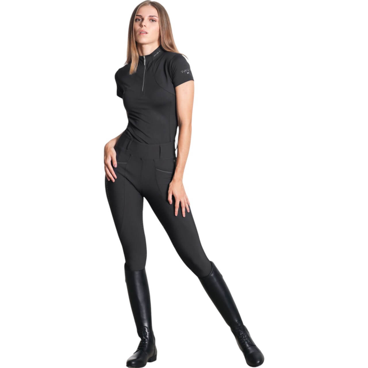 Reitleggings Damen Full-Grip Pro Riding Leggings