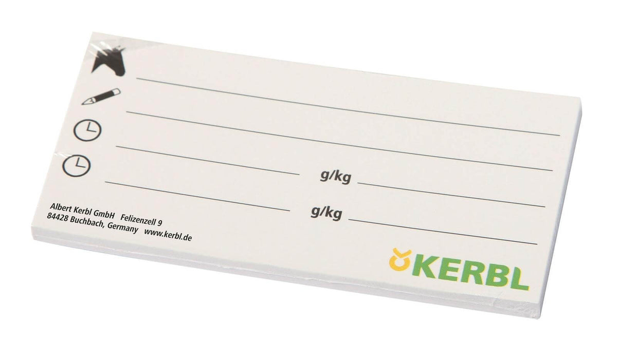 KERBL Beschriftungskarten für Eimerabdeckung, Weiß, Produkt allein auf weißem Hintergrund.