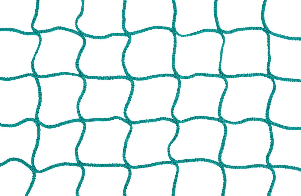 KERBL Futtersparnetz Heunetz, türkis, Detailaufnahme des Netzes auf weißem Hintergrund.