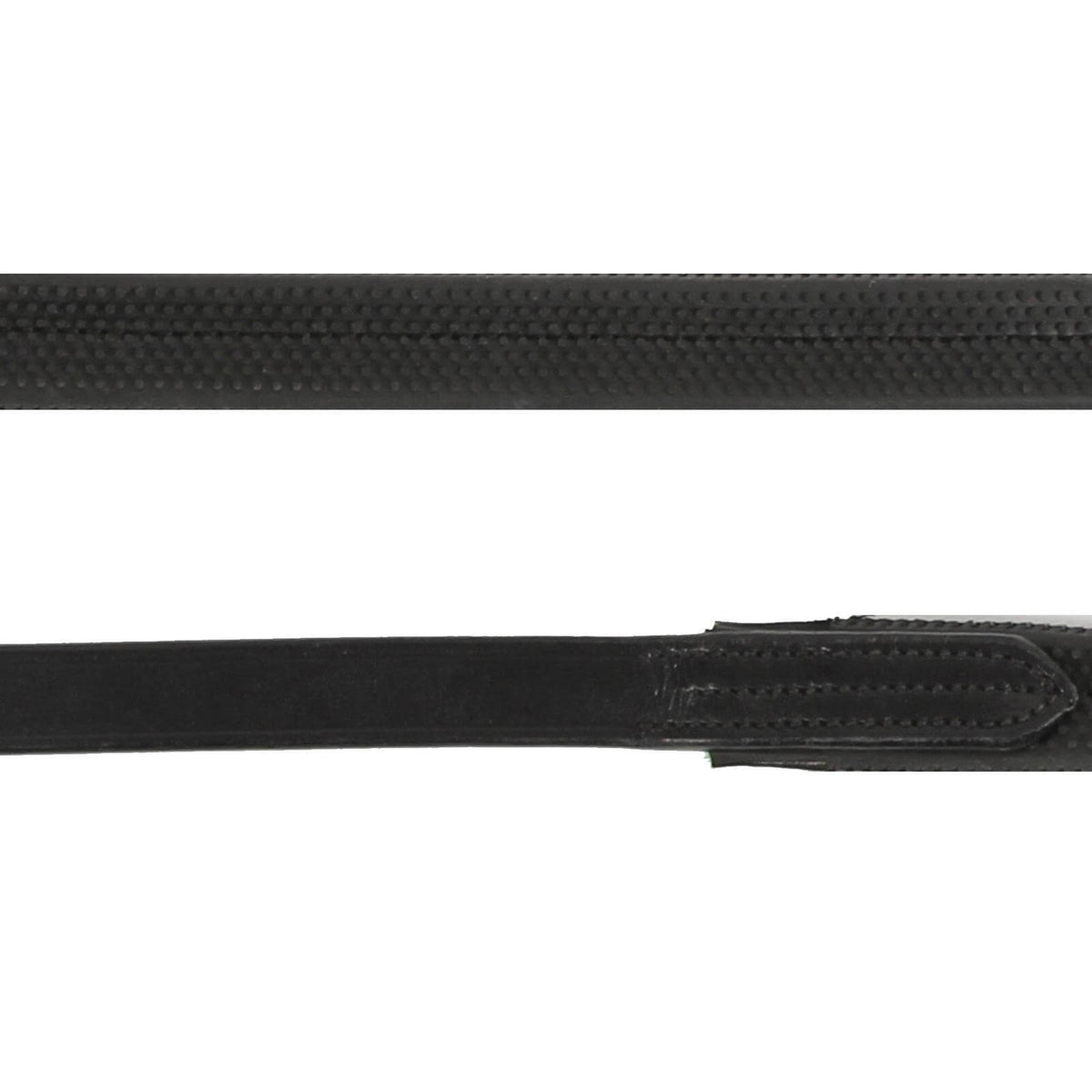 Gummizügel mit Leder, schwarz, 22 mm