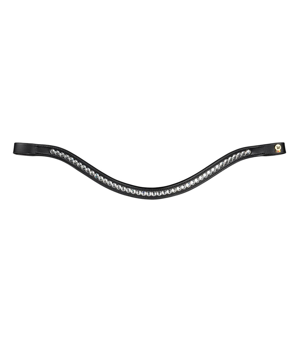 S-Line Kandarenzaum Magic, Schwarz, Detailaufnahme des Stirnriemens mit Strasssteinen.