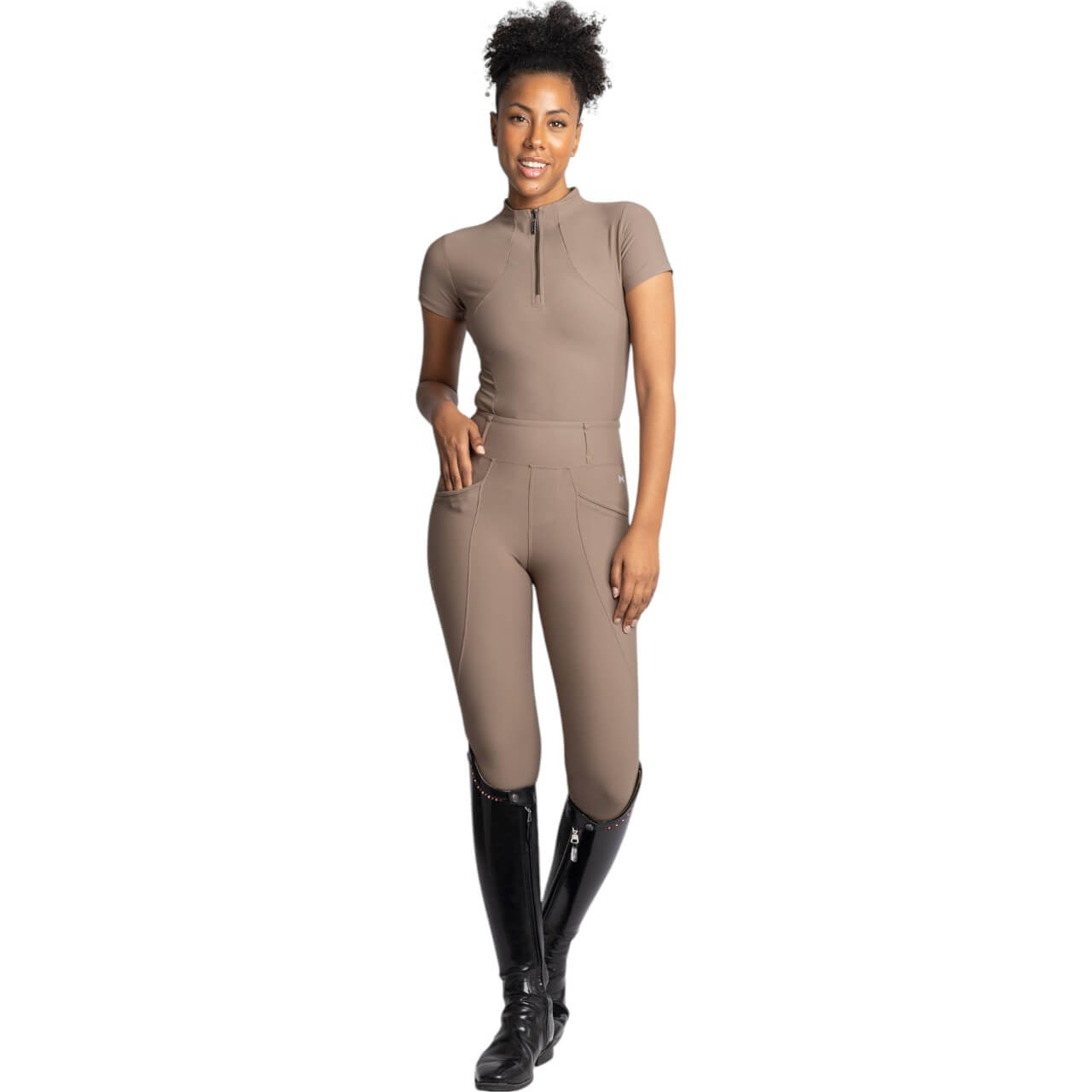 Reitleggings Damen Full-Grip Pro Riding Leggings