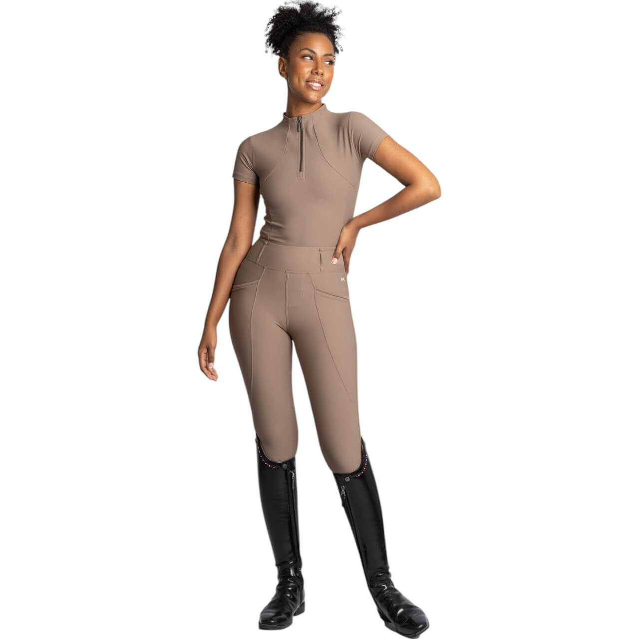 Reitleggings Damen Full-Grip Pro Riding Leggings