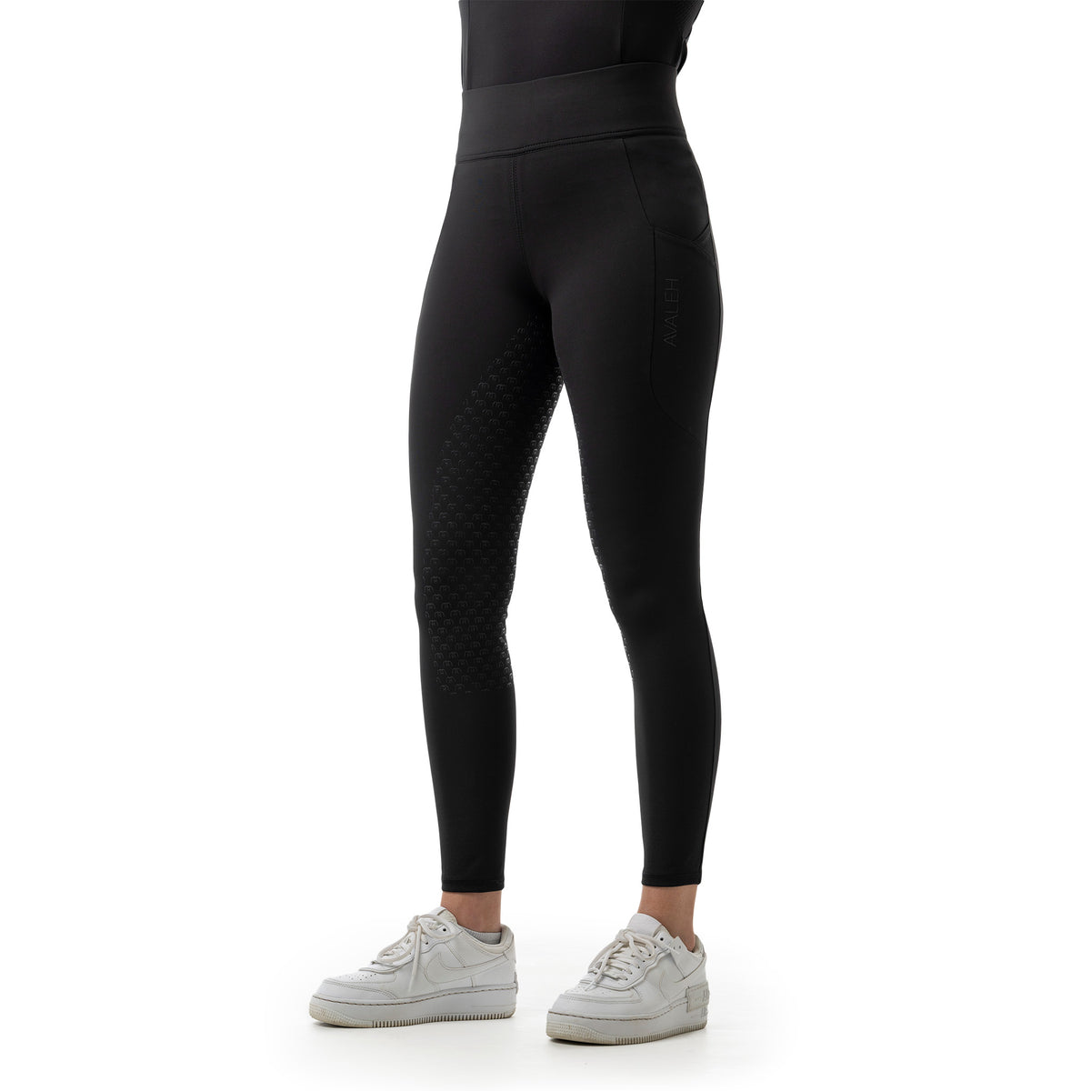 Reitleggings Damen Full Grip Pro Shape Damenleggings