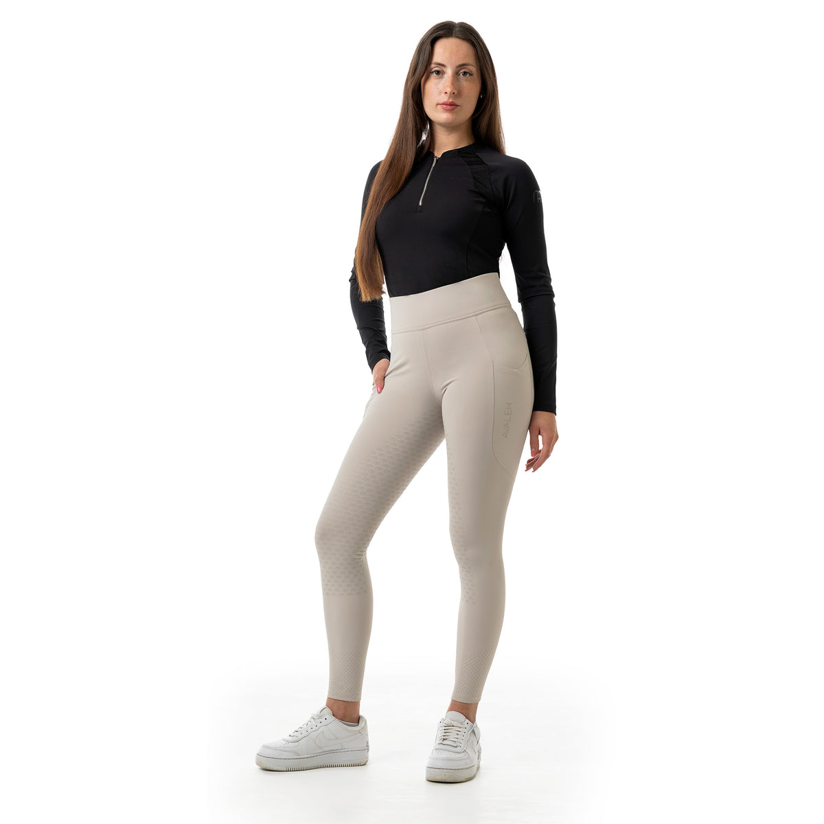 Reitleggings Damen Knee Grip Pro Shape Damenleggings