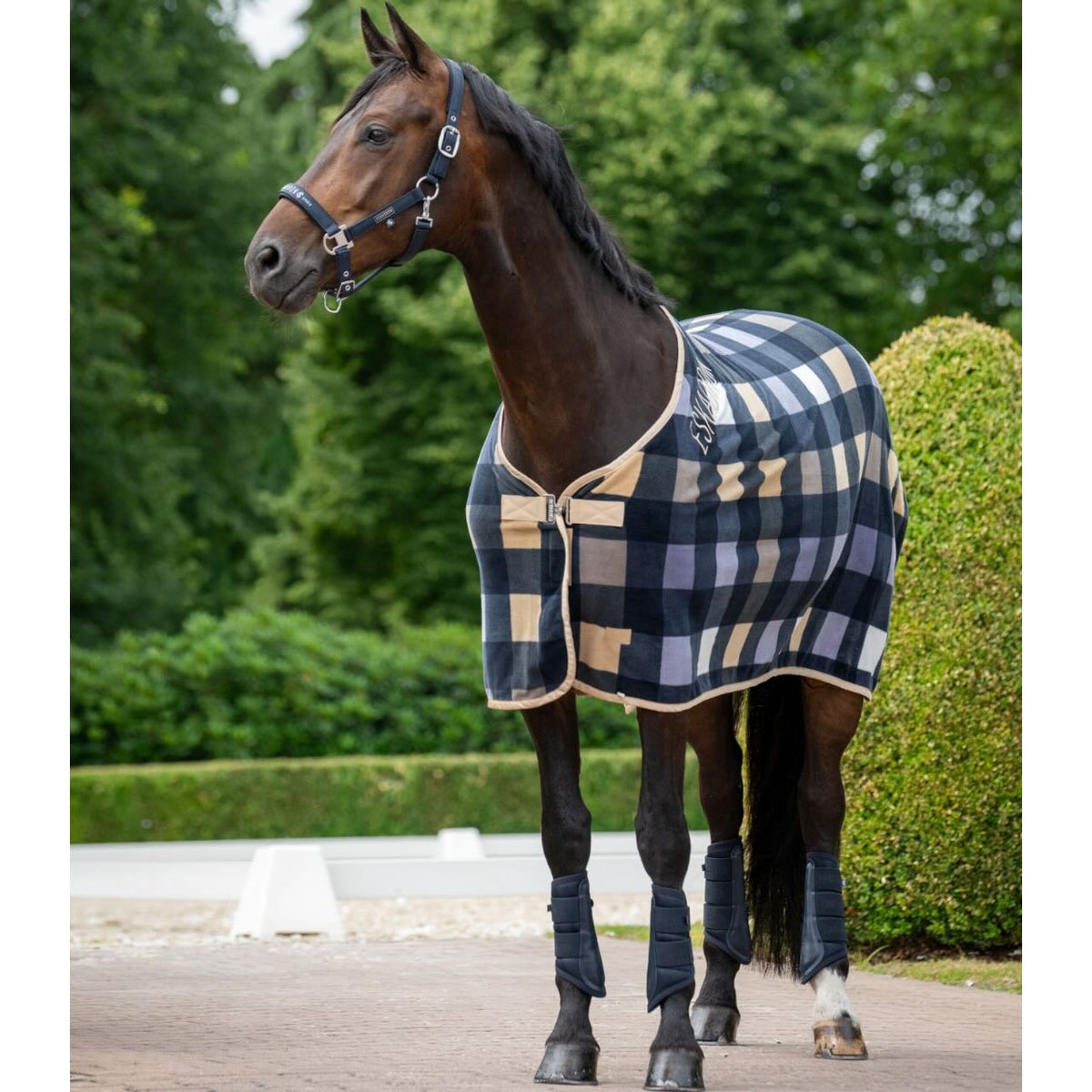 Abschwitzdecke Fleece Check Classic Sports FS26 Pferdedecke