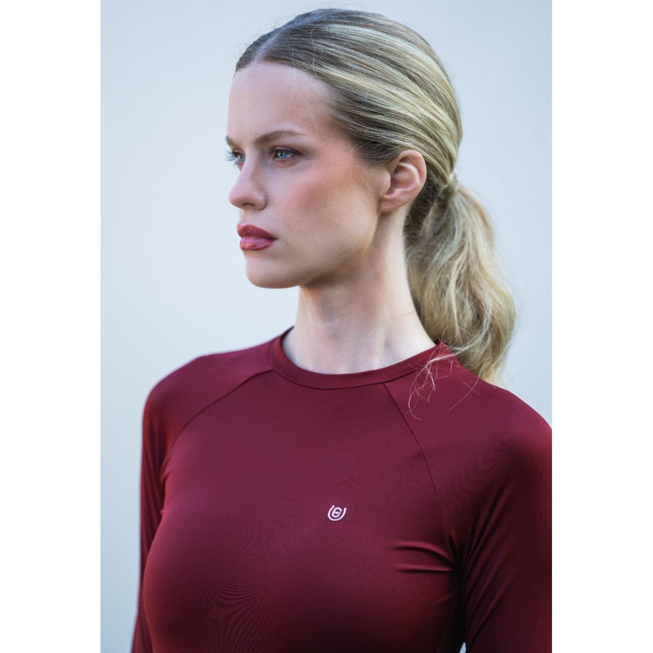Baselayer Damen Langarm Dynamic Bordeaux Longsleeve