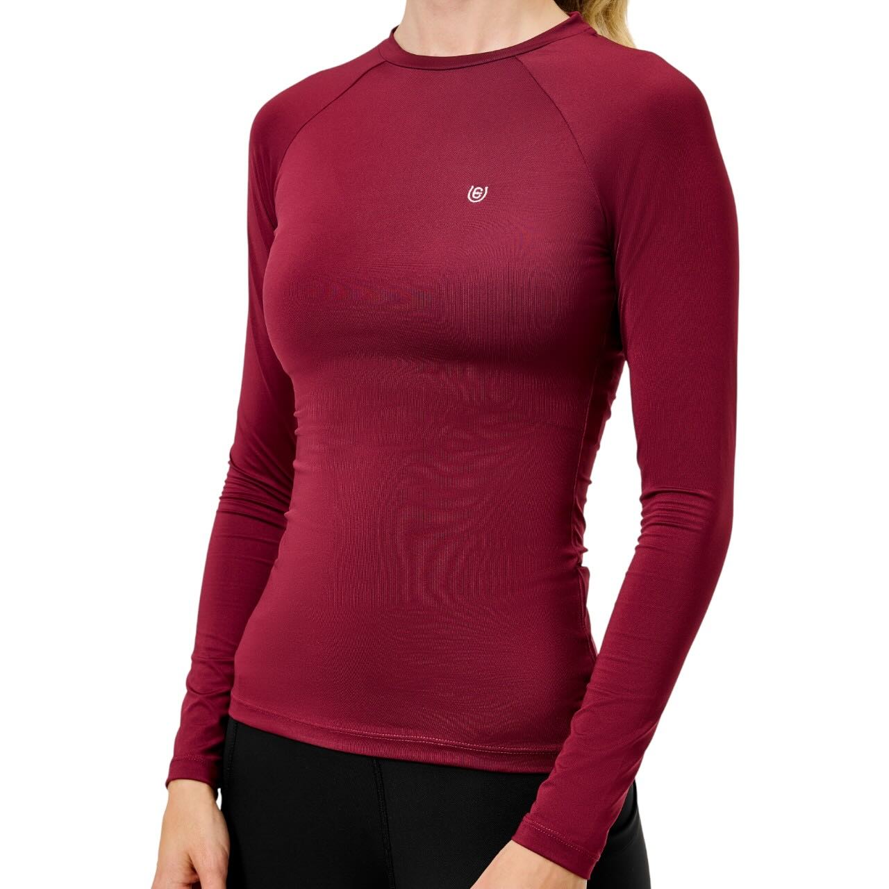 Baselayer Damen Langarm Dynamic Bordeaux Longsleeve