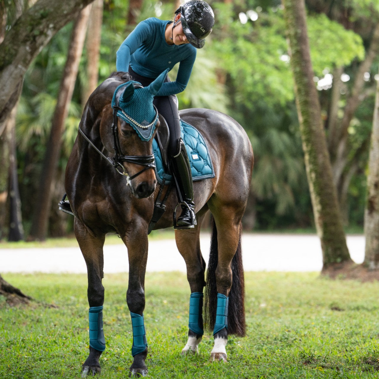 Baselayer Damen Langarm Dynamic Teal Blue Longsleeve