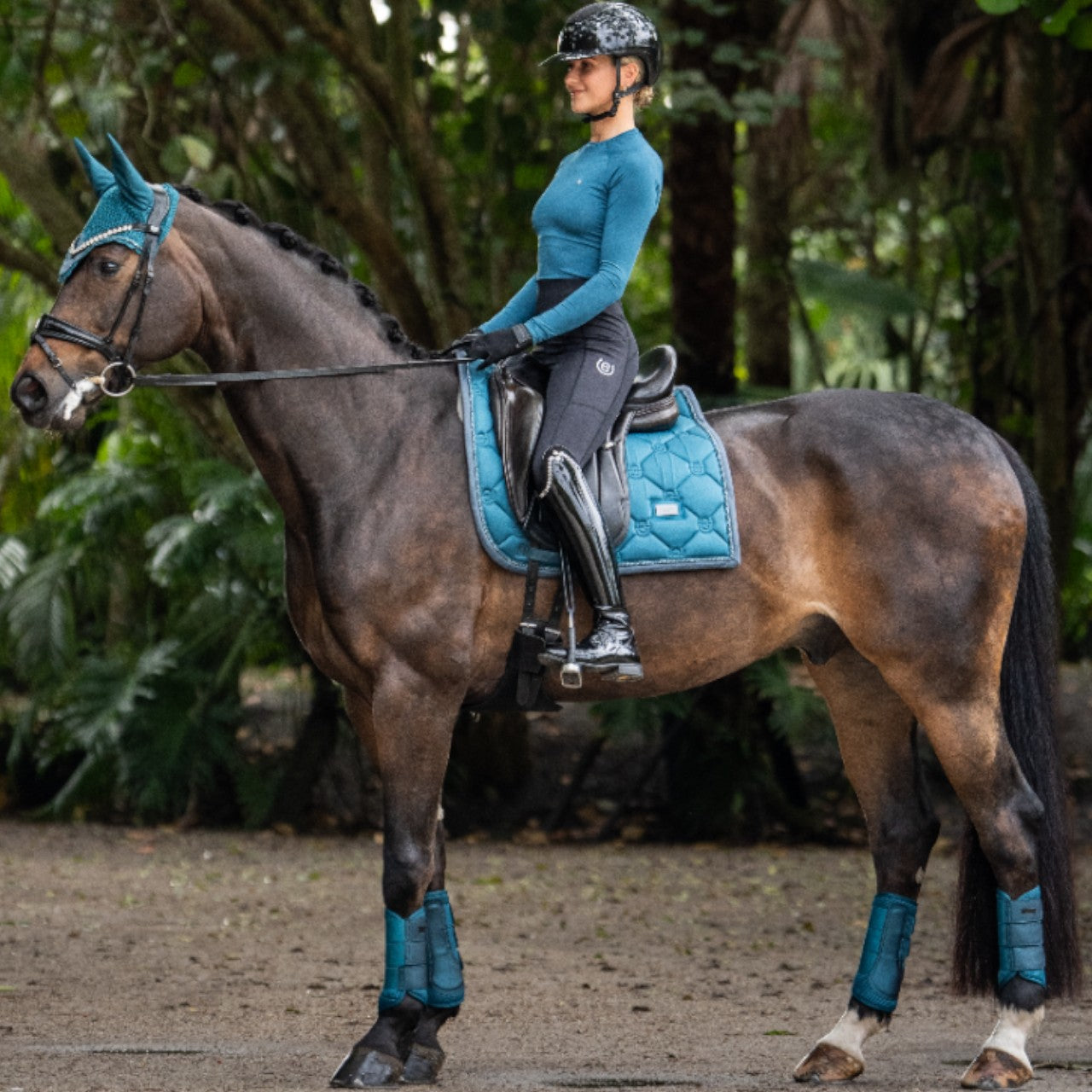 Baselayer Damen Langarm Dynamic Teal Blue Longsleeve