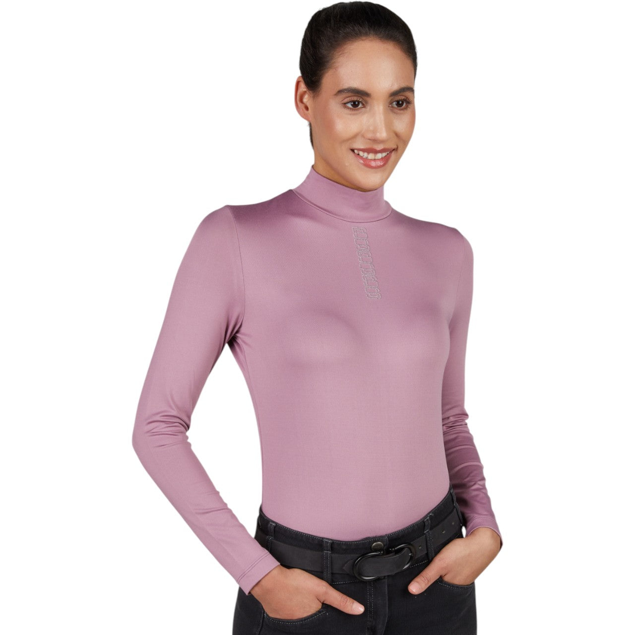 Baselayer Damen Sports HW 2025 Strass Langarmshirt