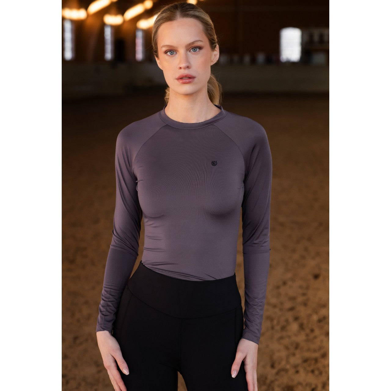 Baselayer Damen Langarm Dynamic Dark Violet Longsleeve