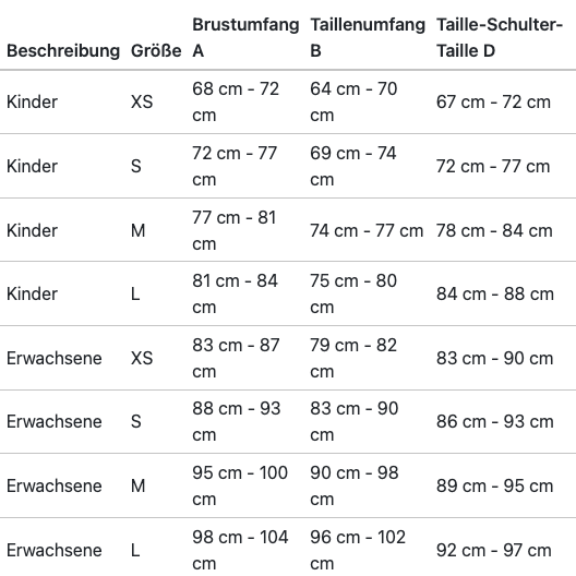 Sicherheitsweste Erwachsene ProtectoFlex light Rückenprotektor