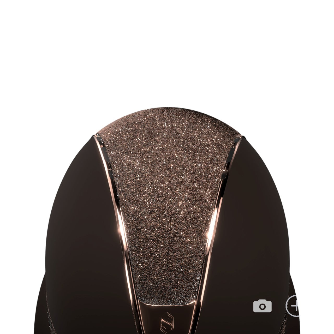 Reithelm Miss Shield 2.0 Crystal Fabric Swarovski Rosegold/ Pink Gold, Rosegold/ Pink Gold, Produkt allein auf weißem Hintergrund.