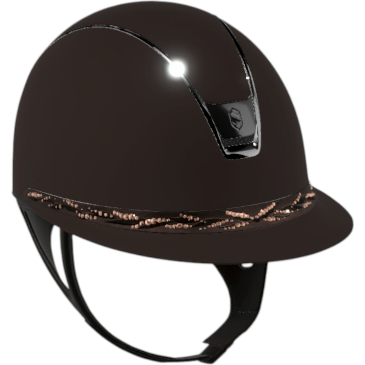 Reithelm Miss Shield 2.0 Shadowmatt Brown | Flower Swarovski Brown | Chrome Black