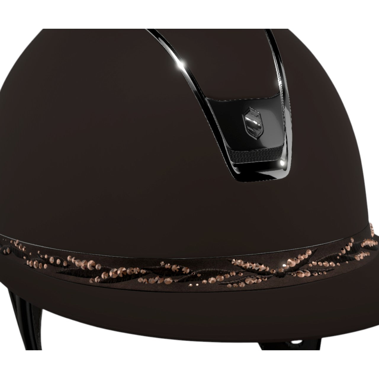 Reithelm Miss Shield 2.0 Shadowmatt Brown | Flower Swarovski Brown | Chrome Black