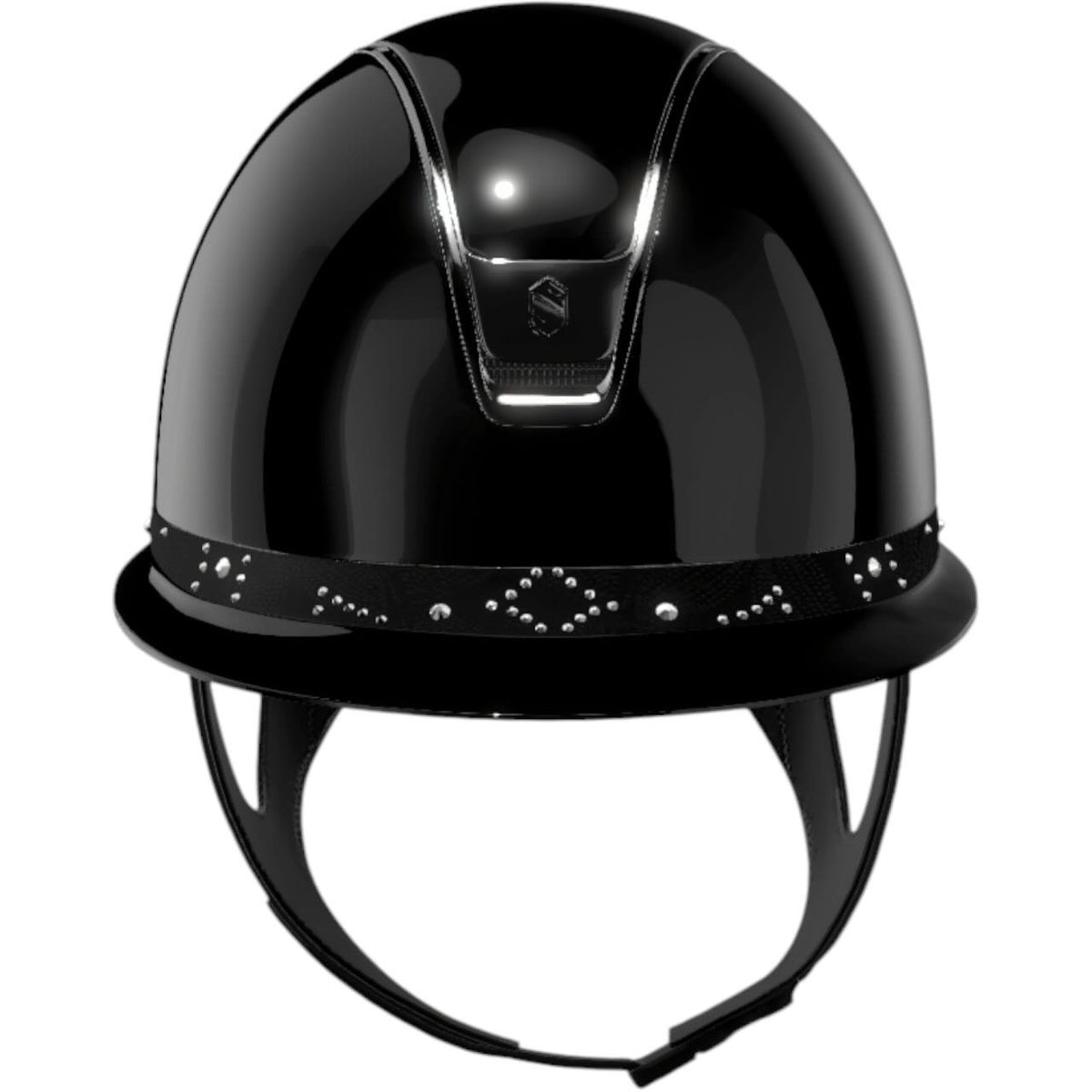 Reithelm Miss Shield 2.0 Glossy Black FB Celestial Crystal Black Trim + Blason Black Chrome Konfiguration