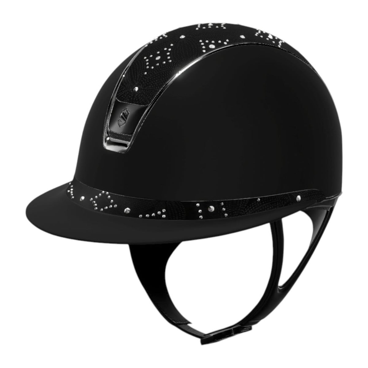 Reithelm Miss Shield 2.0 Shadow Black Top + FB Celestial Crystal Black Trim + Blason Black Chrome Konfiguration