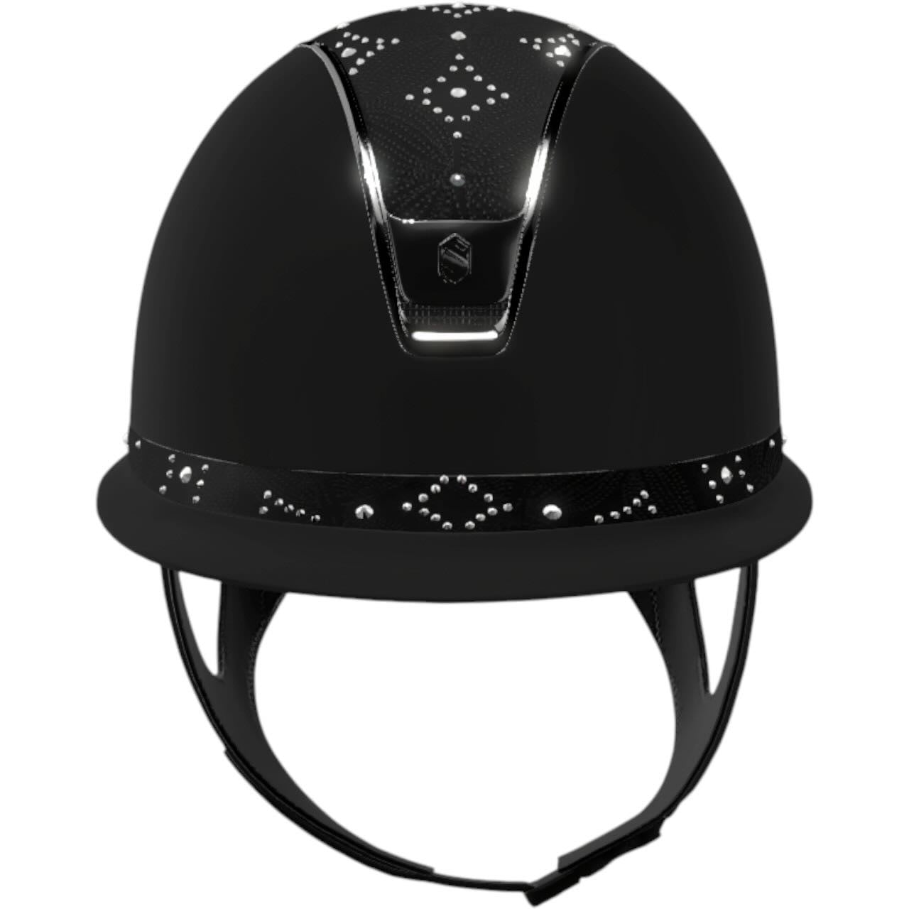 Reithelm Miss Shield 2.0 Shadow Black Top + FB Celestial Crystal Black Trim + Blason Black Chrome Konfiguration