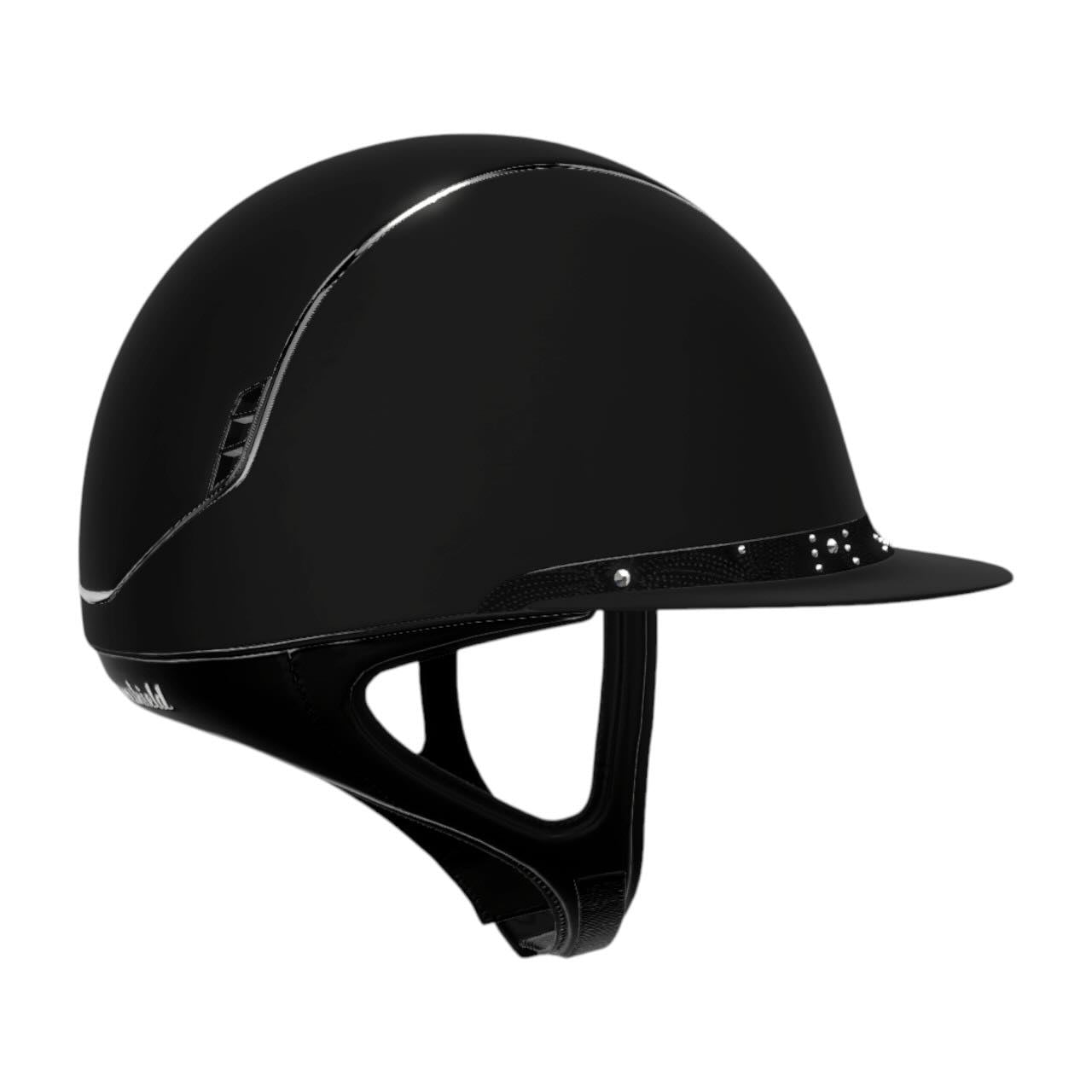 Reithelm Miss Shield 2.0 SM Black FB Celestial Crysatl Black Trim + Blason Black Chrome Konfiguration