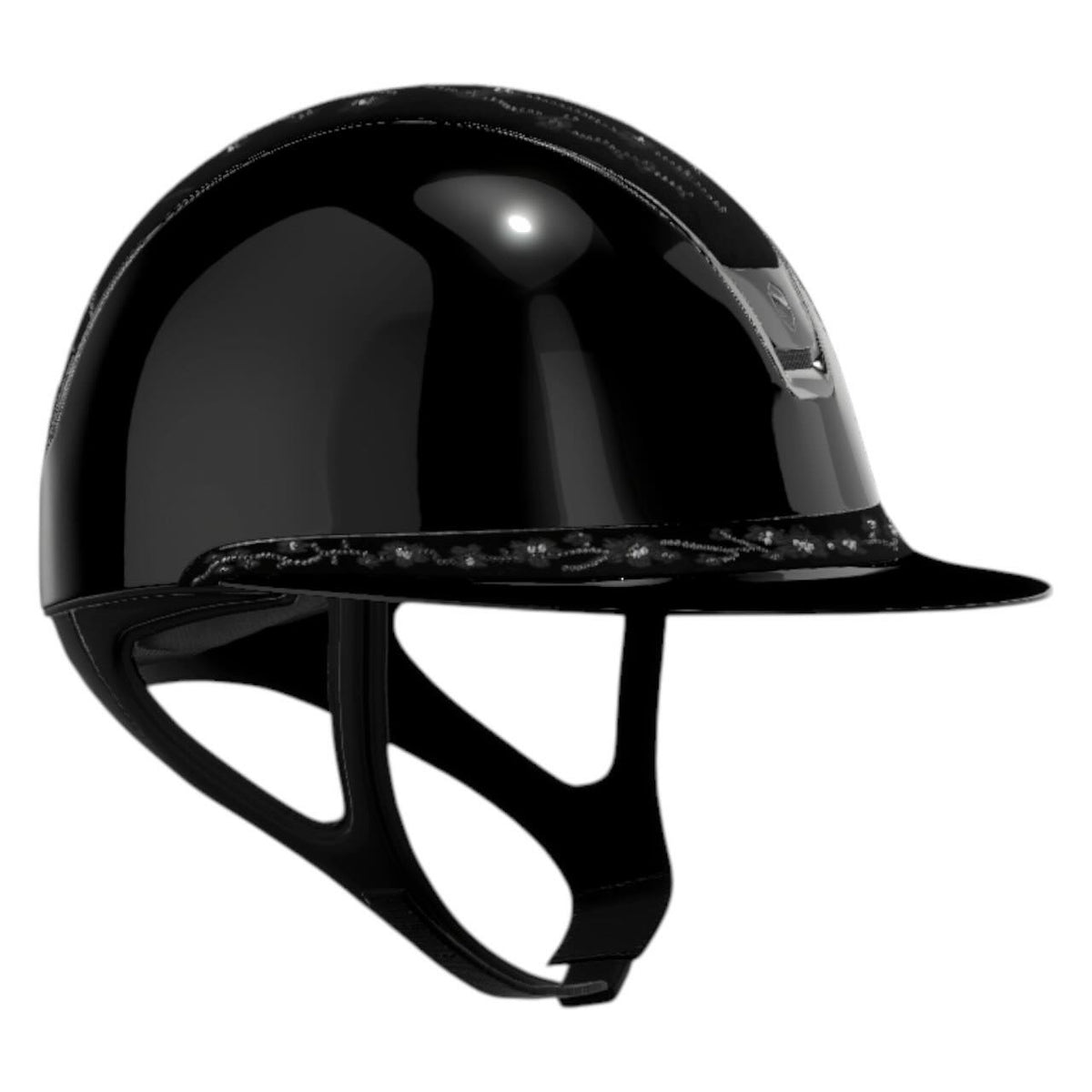 Reithelm Miss Shield 2.0 Glossy Black Top + FB Cherry Blossom Black Trim + Blason Black Chrome Konfiguration